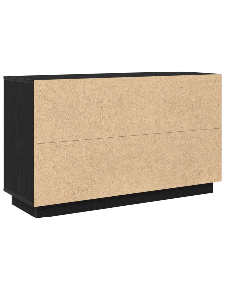 Buffet  Nero Rovere 102x35x60 cm Legno ingegnerizzato