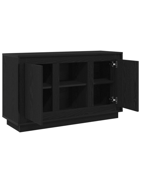 Buffet  Nero Rovere 102x35x60 cm Legno ingegnerizzato