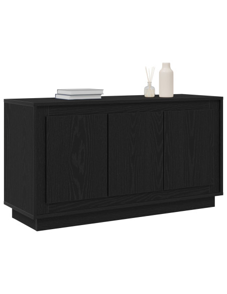 Sideboard Nero Rovere 102x35x55 cm Legno ingegnerizzato