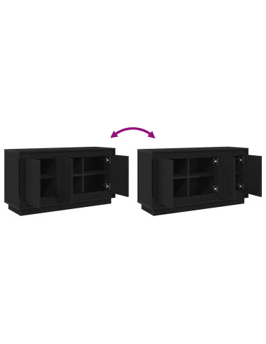 Credenza Rovere Nero 102 x 35 x 55 cm Legno multistrato