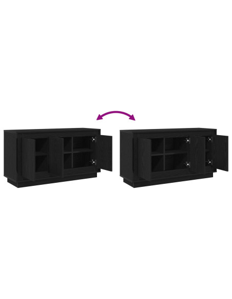 Credenza Rovere Nero 102 x 35 x 55 cm Legno multistrato