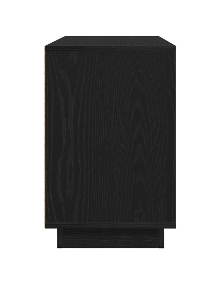 Sideboard Nero Rovere 102x35x55 cm Legno ingegnerizzato