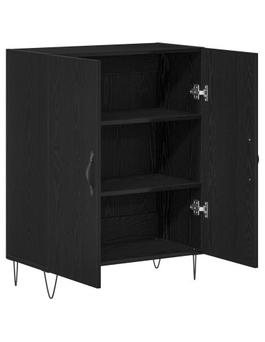 Credenza Rovere Nero 69,5 x 34 x 90 cm Legno multistrato