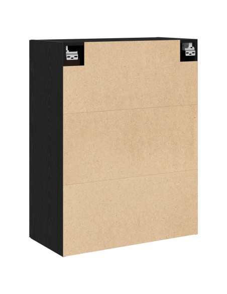 Mobile da parete  Nero Rovere 69,5x34x90 cm Legno ingegnerizzato