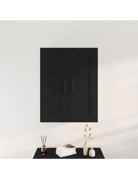 Mobile da parete  Nero Rovere 69,5x34x90 cm Legno ingegnerizzato