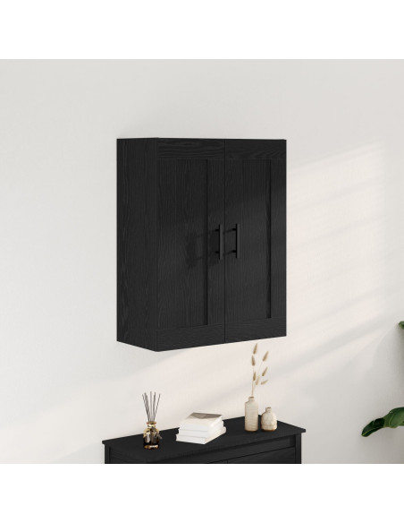 Mobile da parete  Nero Rovere 69,5x34x90 cm Legno ingegnerizzato