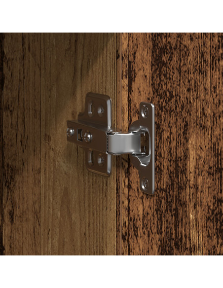 Mobile con 3 Ante in Legno Vecchio 90x34x80 cm in Legno Ingegnerizzato