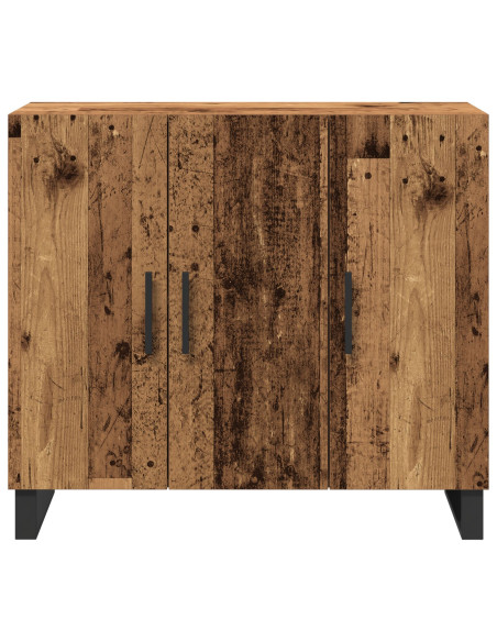 Mobile con 3 Ante in Legno Vecchio 90x34x80 cm in Legno Ingegnerizzato