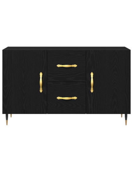 sideboard  Nero Rovere 100x36x60 cm Legno ingegnerizzato