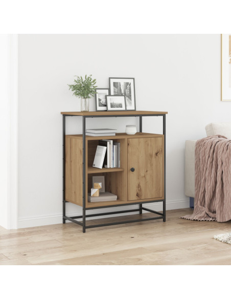 Sideboard Artisan Quercia 69x35x80 cm Legno ingegnerizzato e Acciaio