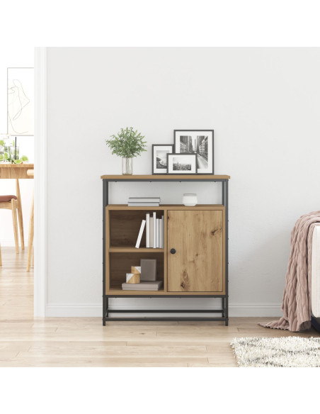 Sideboard Artisan Quercia 69x35x80 cm Legno ingegnerizzato e Acciaio