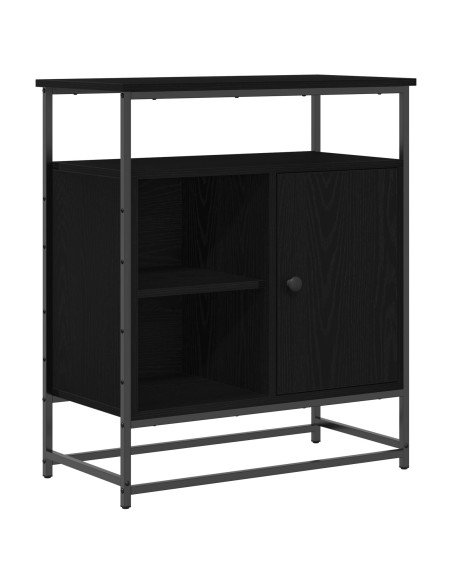 Credenza Rovere Nero 69 x 35 x 80 cm Legno multistrato
