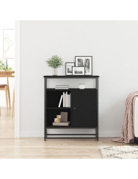Credenza Rovere Nero 69 x 35 x 80 cm Legno multistrato