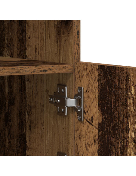 Sideboard  con luci LED Legno Invecchiato 60,5x37x67 cm