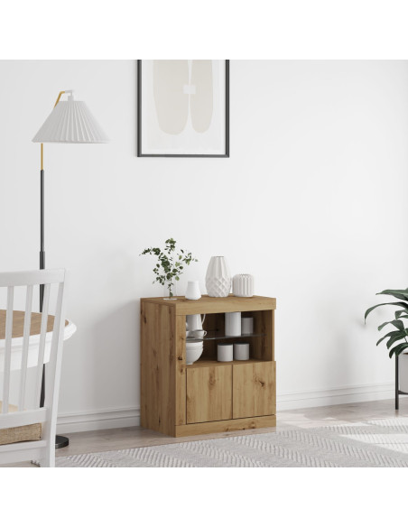 Madia LED Marrone 60,5 x 37 x 67 cm Legno multistrato