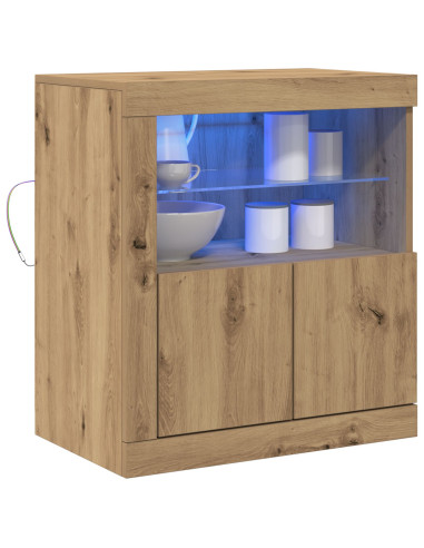 Madia LED Marrone 60,5 x 37 x 67 cm Legno multistrato