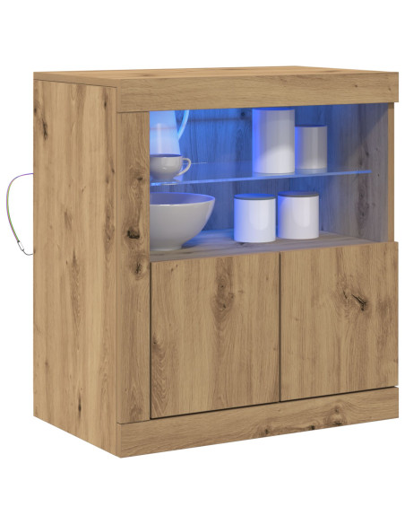 Madia LED Marrone 60,5 x 37 x 67 cm Legno multistrato