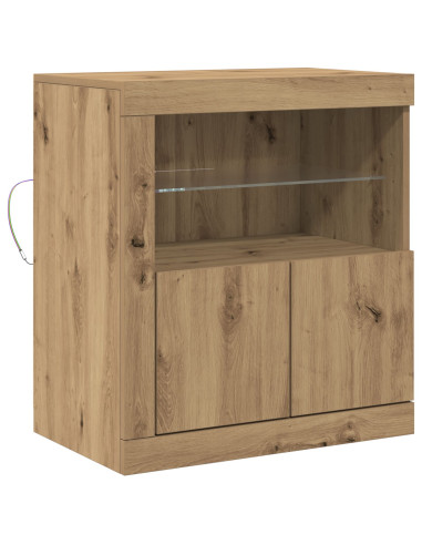 Madia LED Marrone 60,5 x 37 x 67 cm Legno multistrato