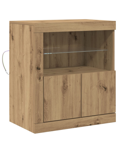 Madia LED Marrone 60,5 x 37 x 67 cm Legno multistrato
