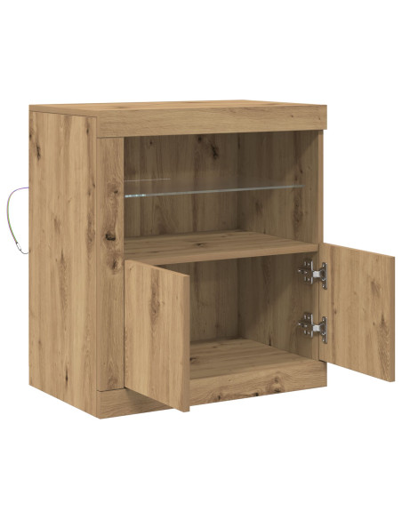 Mobile con luci LED Rovere Artigianale 60,5x37x67 cm