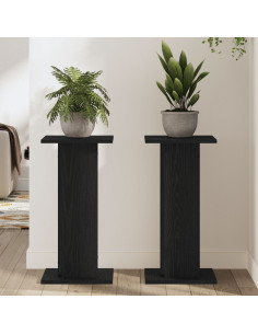 Supporto per piante 2 pcs Rovere Nero 30 x 30 x 60 cm 2