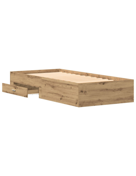 Struttura Letto  Artisan Rovere 90x190 cm Legno Ingegnerizzato