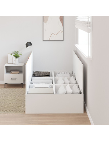 Struttura letto con contenitore Bianco 90 x 200 cm