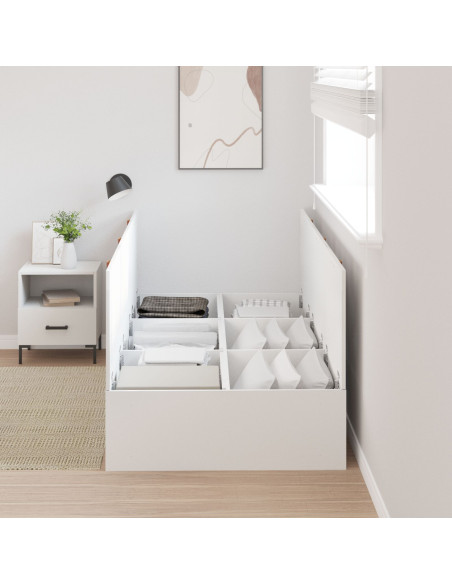 Struttura letto con contenitore Bianco 90 x 200 cm