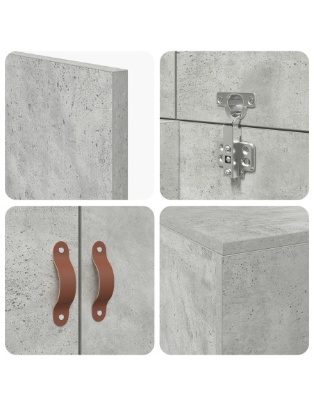 Struttura letto contenitore  Grigio cemento 100x200 cm