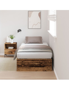 Struttura letto con contenitore Legno vecchio 100 x 200 cm 2