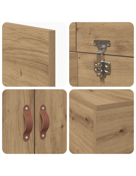 Struttura letto con contenitore Rovere artigianale 100 x 200 cm