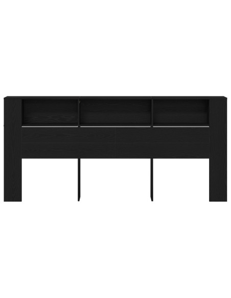 Cabina testiera  Nero Rovere 220x18,5x104,5 cm