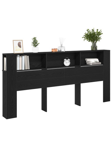 Testata del letto Rovere Nero 220 x 18,5 x 102,5 cm