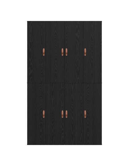 Struttura Letto in Stoccaggio Nero Rovere 120x200 cm