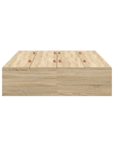 Struttura letto con contenitore Rovere Sonoma 120 x 200 cm