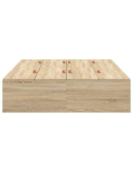Struttura letto con contenitore Rovere Sonoma 120 x 200 cm