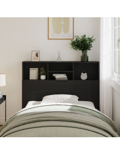 Testata del letto con testiera Rovere Nero 120 x 19 x 103,5 cm 2