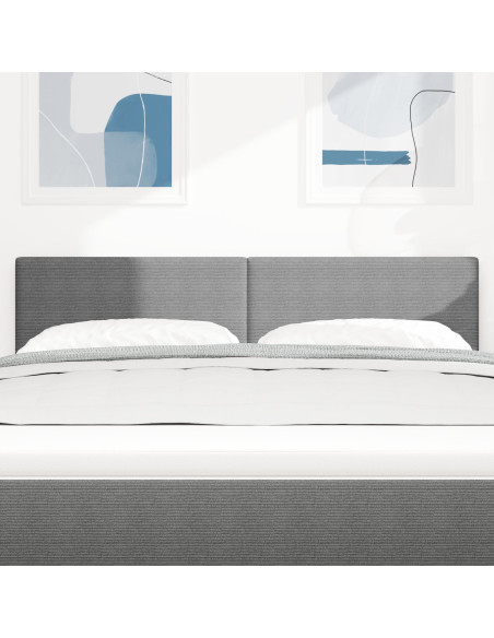 Testiera  Design Semplice Grigio Chiaro 160 cm in Tessuto Corduroy