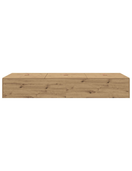 Struttura letto con contenitore in rovere artisan 90x190 cm