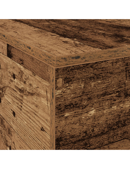 Struttura Letto con Contenitore Legno Invecchiato 150x200 cm