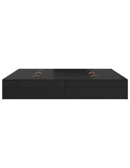 Struttura Letto con Contenitore in Rovere Nero 180x200 cm