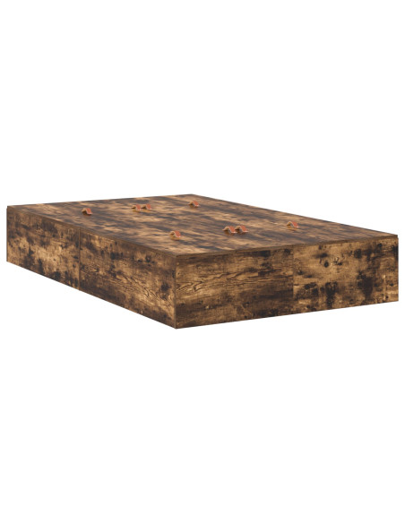 Struttura Letto con Contenitore  Rovere Affumicato 120x190 cm
