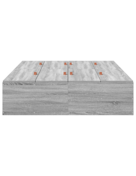 Struttura letto con contenitore  Grigia Sonoma 120x190 cm