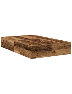 Struttura letto con contenitore Legno vecchio 120 x 190 cm 2