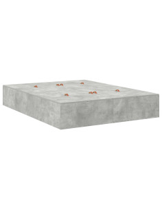 Struttura letto con contenitore Grigio cemento 135 x 190 cm 2