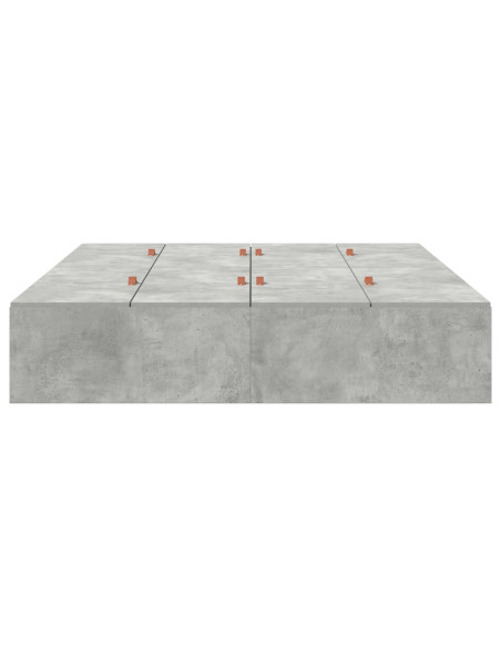Struttura Letto con Contenitore Grigio Concreto 135x190 cm