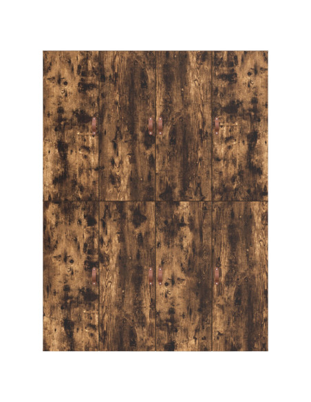 Struttura letto con contenitore in rovere affumicato 135x190 cm