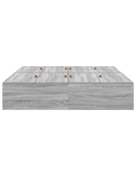 Struttura Letto con Contenitore  Grigio Sonoma 135x190 cm
