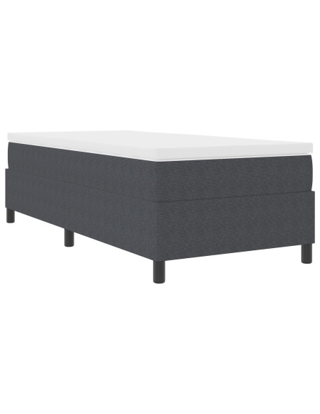Struttura letto piattaforma Grigio scuro 80 x 200 cm Tessuto