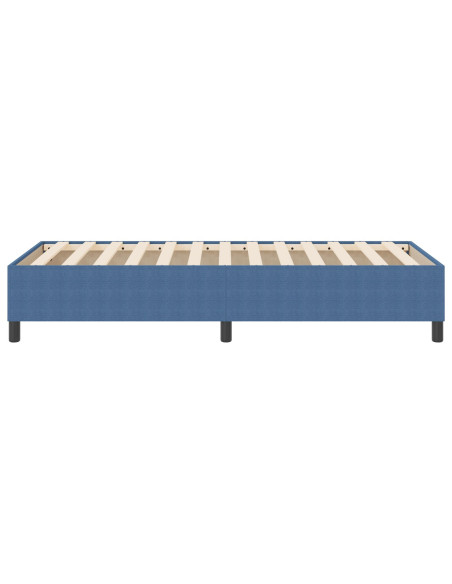 Letto con Rete a Molle Blu 80x200 cm in Tessuto Velluto a Coste